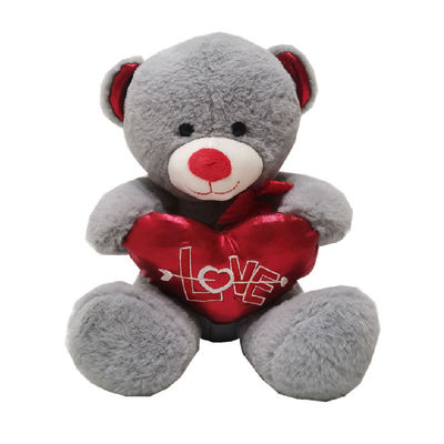 coração branco de Teddy Bear Holding A dos brinquedos do luxuoso do dia de Valentim de 10.24in 26cm Hypoallergenic