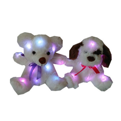 cão e urso de Teddy Bear With Led Lights 2 Asstd dos bichos de pelúcia de 0.2M 0.66ft
