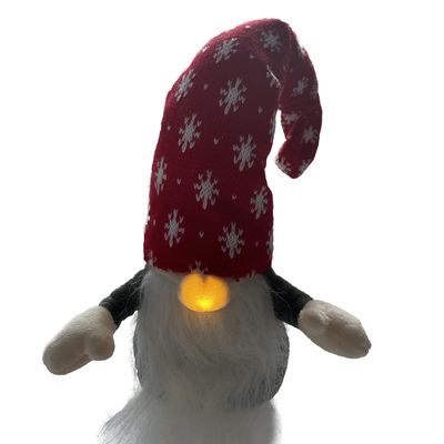 52cm baterias de Toy Gnome Stuffed Animal Toy 3A do luxuoso do diodo emissor de luz de um Natal de 20,47 polegadas