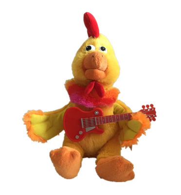 30cm luxuoso pequeno Toy Playing Guitar do bicho de pelúcia da galinha de 11,81 polegadas