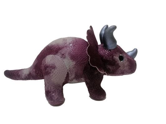 Poliéster roxo do Triceratops do luxuoso que enche brinquedos 26cm