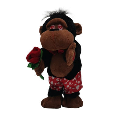 O luxuoso do dia de Valentim brinca a dança do canto que torce Gorilla With uma Rosa