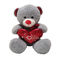 coração branco de Teddy Bear Holding A dos brinquedos do luxuoso do dia de Valentim de 10.24in 26cm Hypoallergenic