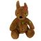 Bebê Brown Fuzzy Plush Kangaroo Toy bonito 30 Cm com luzes e música de ninar do diodo emissor de luz