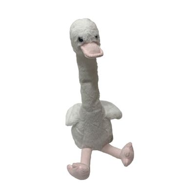 35cm Duck Plush Toy Recording Speaking branco ao torcer o pescoço