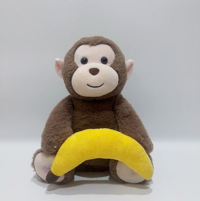 Peek A Boo Monkey With Banana Interactive Repetições Brinquedo De Pelúcia Musical Cantando Falando