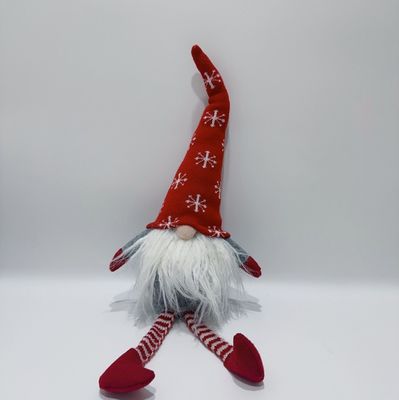 Brinquedo de pelúcia gnomo de pelúcia vermelho presente de dia de agradecimento 30 cm com barba longa