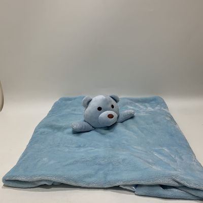Luxuoso macio Toy Infant do bebê azul do OEM da cobertura de segurança do bebê do urso