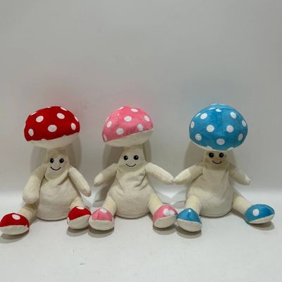 3 Clrs Gravação e Repetição de cogumelos W/ Twist Neck Plush Toy