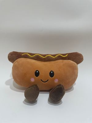 7 peças de pelúcias sortidas de cachorro-quente, animais de pelúcia fofos de comida para crianças e decoração de casa