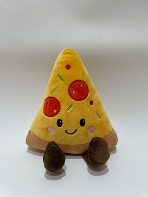 7 peças de pelúcia sortidas de pizza, bichos de pelúcia fofos de comida para crianças e decoração de casa