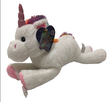14,37 mudança da cor de Toy Jumbo Unicorn Stuffed Animal do luxuoso do diodo emissor de luz da polegada 0.37m