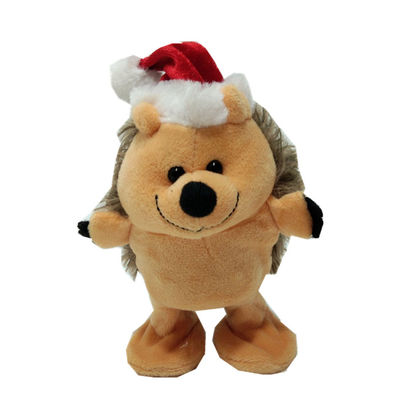 cão Toy Walking BSCI do ouriço do bicho de pelúcia da rena do Natal de 5.91in 15cm