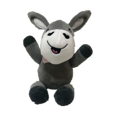 Bicho de pelúcia do algodão 0.2m 0.66ft Grey Donkey Infant Plush Toys dos PP com Bell