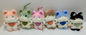 Raccoon Plush Brinquedos de animais recheados, 6 cores Animais recheados Keychain Kawaii Decorações domésticas Presentes de aniversário para crianças