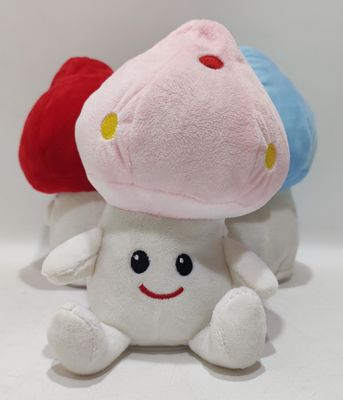 Três discos de cores movendo cogumelos esquerda e direita brinquedo de pelúcia elétrico boneca de conforto macio