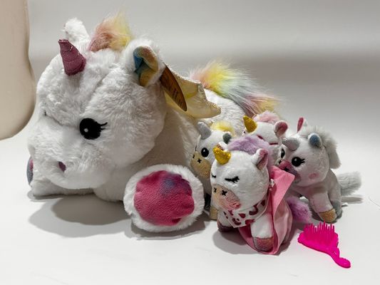Brinquedo de Férias Personalizado Plush Cartoon Animal Unicornio Partida de Brinquedos Para Crianças