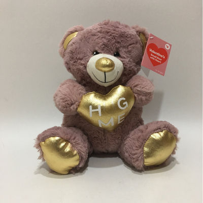 Brinquedo de pelúcia de venda por atacado Dia dos Namorados Ursinho de pelúcia com coração doce presente para amantes