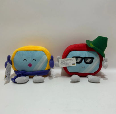 Personalizável 14cm Cable Car vermelho e amarelo mascote bonecas Plush