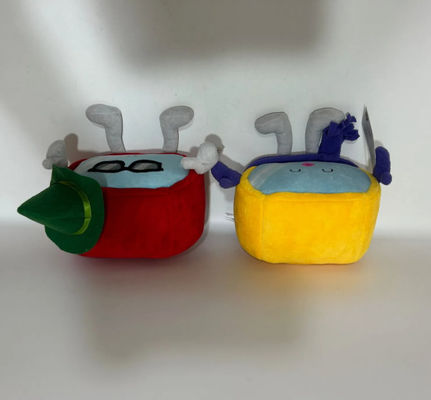 Personalizável 14cm Cable Car vermelho e amarelo mascote bonecas Plush