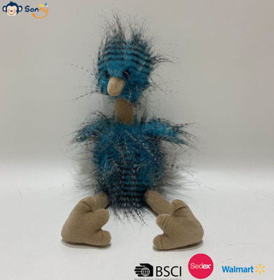 Fabrica OEM Varejo a Distribuição Personalizada Pavo Azul Fluff Avestruz Brinquedos Plush Animal Recheado