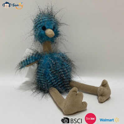 Fabrica OEM Varejo a Distribuição Personalizada Pavo Azul Fluff Avestruz Brinquedos Plush Animal Recheado
