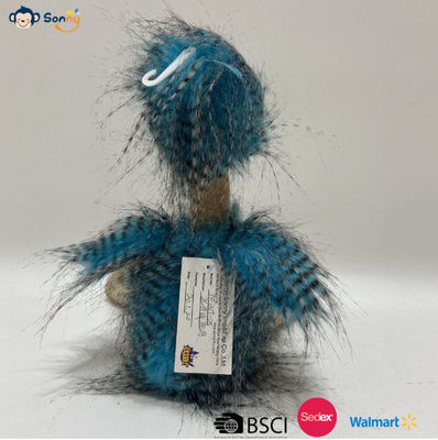 Fabrica OEM Varejo a Distribuição Personalizada Pavo Azul Fluff Avestruz Brinquedos Plush Animal Recheado