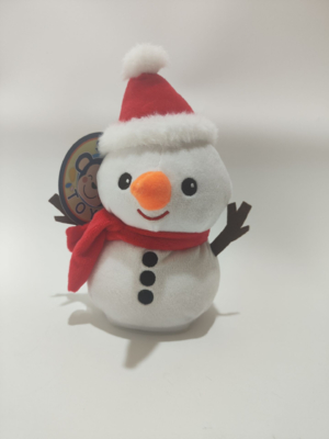 Brinquedo eletrônico funcional de boneco de neve que grava e repete, o brinquedo de Natal mais vendido, o melhor presente para crianças