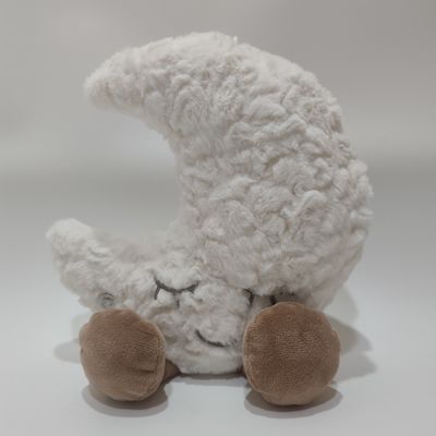 Brinquedo de lua adormecida com efeito de respiração e luz LED para crianças