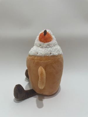 7 peças de pelúcias sortidas de abóbora latte, bichinhos de pelúcia fofos de comida para crianças e decoração de casa