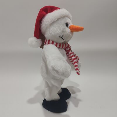 Canto e Dança de Natal, boneco de pelúcia do boneco de neve.