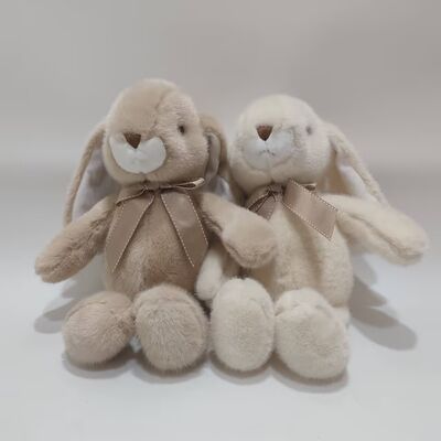 2 Assorted Sitting Lop-Ear Rabbit Plush Toys Suave & Cute Coelhinho Recheado para bebê