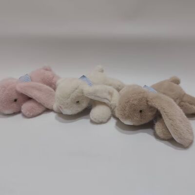 3 Assortados 18 cm Coelhinho encolhido de orelhas largas brinquedos de pelúcia fofinho e fofinho coelhinho recheado para bebê