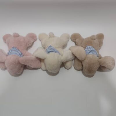 3 Assortados 18 cm Coelhinho encolhido de orelhas largas brinquedos de pelúcia fofinho e fofinho coelhinho recheado para bebê