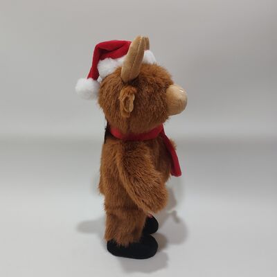 Cantar e Dançar Natal Highland Cow Plush Toy