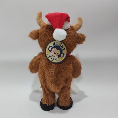 Cantar e Dançar Natal Highland Cow Plush Toy