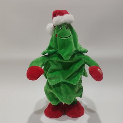Árvore de Natal cantando e dançando com música e movimento