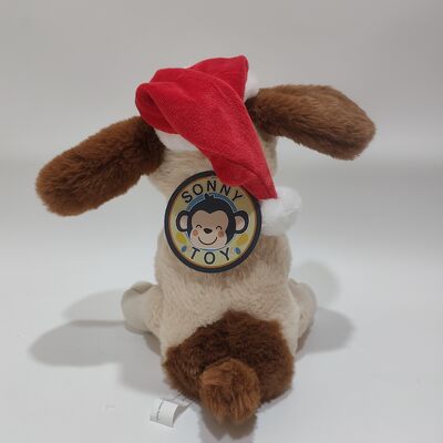 Cão de Natal com orelhas em movimento