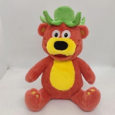 Gravação e repetição movendo-se para a esquerda e para a direita Urso de morango