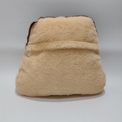 Carinhosos traços transparentes de PVC, almofada de pudim de frutas, com mini-frutas coloridas no interior.