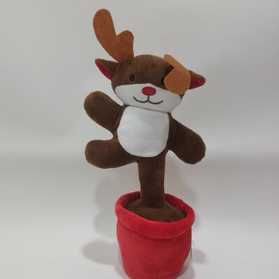 Série de Natal Cantando e Dançando Papai Noel Homem Pão de gengibre Árvore de Natal Pinguins Alce