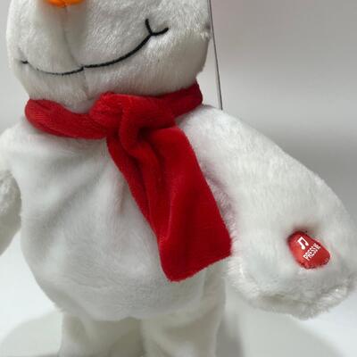 Boneco de Neve de Pelúcia Cantante e Dançante de Natal com Música