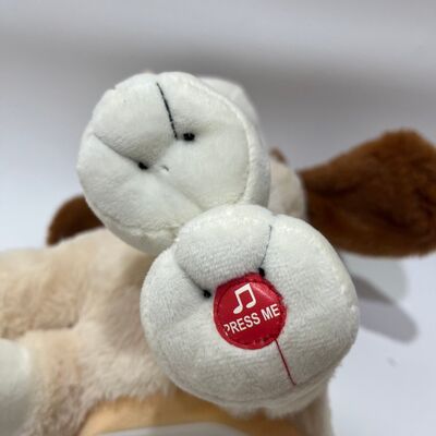 Brinquedo de pelúcia fofo para cachorro dançante com recursos musicais divertidos