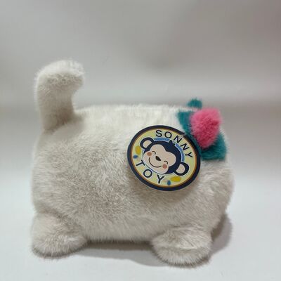 Cegueira Murmuração Gato Fluffy Plush Brinquedo Minho Interativo Gatinho Rosa Teal Companheiro de alívio do estresse de cabelo longo