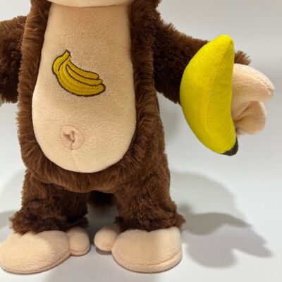 Interactivo Banana-Roubar Macaco Brinquedo de Pelúcia Reação Emocional Boneca Gorila Novidade Engraçada Presente