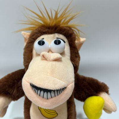 Interactivo Banana-Roubar Macaco Brinquedo de Pelúcia Reação Emocional Boneca Gorila Novidade Engraçada Presente