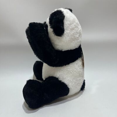 Interativo Peek-a-Boo Panda brinquedo de pelúcia com função de repetição e música