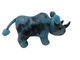 Bicho de pelúcia azul do presente do rinoceronte do OEM ultra brandamente