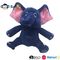 brinquedo azul macio do elefante do bebê do luxuoso de 20cm com as orelhas cor-de-rosa para o divertimento da decoração &amp; da família da casa