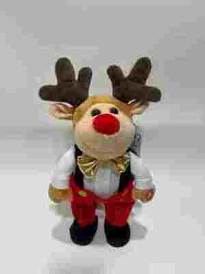 Cantar e Dançar Cenoura de Natal Brinquedo de Plush com Música